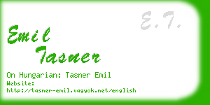 emil tasner business card